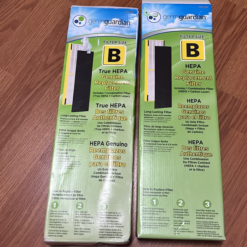 Lot 2 Germguardian Replacement Filter B True Hepa Air Purifier FLT4825 New